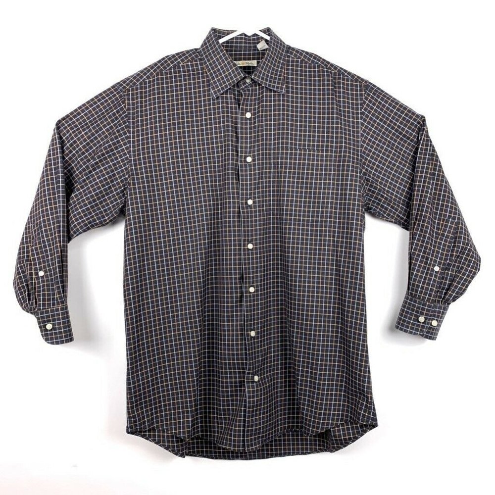 Peter Millar Mens Button Front Shirt Tattersall M